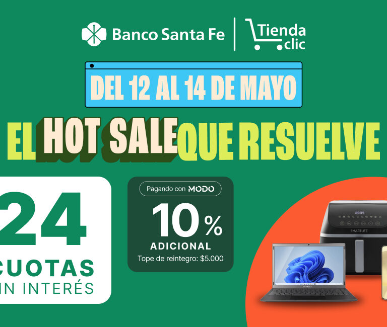 Hot Sale: Banco Santa Fe y Tienda Clic ofrecen hasta 24 cuotas sin interés