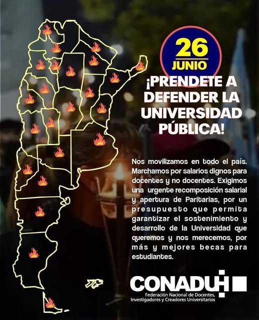 26 de Junio: Argentina se prende por la Universidad Pública.