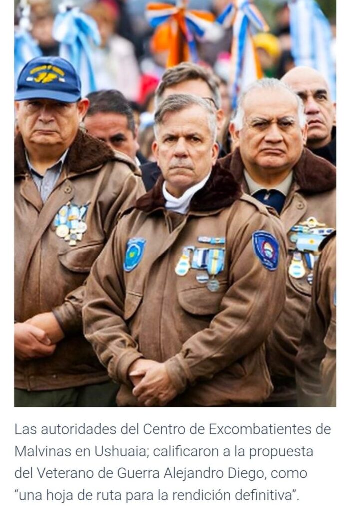 Excombatientes de Ushuaia llaman al repudio nacional contra la propuesta de «soberanía compartida».